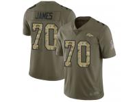 #70 Limited Ja'Wuan James Olive Camo Football Youth Jersey Denver Broncos 2017 Salute to Service