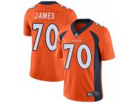 #70 Limited Ja'Wuan James Orange Football Home Men's Jersey Denver Broncos Vapor Untouchable