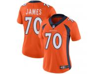 #70 Limited Ja'Wuan James Orange Football Home Women's Jersey Denver Broncos Vapor Untouchable