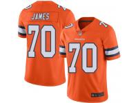 #70 Limited Ja'Wuan James Orange Football Men's Jersey Denver Broncos Rush Vapor Untouchable