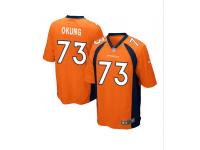 #73 Denver Broncos Russell Okung Game Jersey - Nike Orange NFL Men's Home