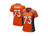 #73 Denver Broncos Russell Okung Game Jersey - Nike Orange NFL Women's Home