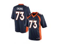 #73 Denver Broncos Russell Okung Limited Jersey - Nike Navy Blue NFL Men's Alternate