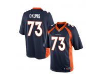 #73 Denver Broncos Russell Okung Limited Jersey - Nike Navy Blue NFL Youth Alternate