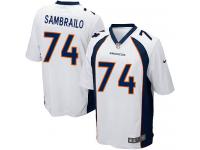 #74 Ty Sambrailo Denver Broncos Road Jersey _ Nike Youth White NFL Game