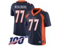 #77 Limited Karl Mecklenburg Navy Blue Football Alternate Youth Jersey Denver Broncos Vapor Untouchable 100th Season