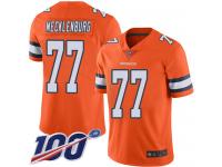 #77 Limited Karl Mecklenburg Orange Football Youth Jersey Denver Broncos Rush Vapor Untouchable 100th Season