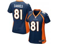 #81 Owen Daniels Denver Broncos Alternate Jersey _ Nike Women's Navy Blue NFL Game