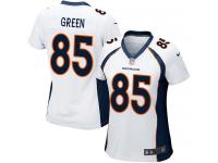 #85 Virgil Green Denver Broncos Road Jersey _ Nike Women's White NFL Game