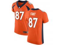 #87 Elite Noah Fant Orange Football Home Men's Jersey Denver Broncos Vapor Untouchable