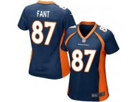 #87 Game Noah Fant Navy Blue Football Alternate Women's Jersey Denver Broncos