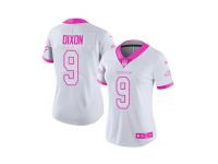 #9 Denver Broncos Riley Dixon Limited Jersey Nike White Pink Rush Fashion NFL Women's