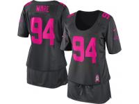 #94 DeMarcus Ware Denver Broncos Jersey _ Nike Women's Dark Grey Breast Cancer Awareness NFL Game