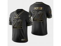 Broncos #22 Kareem Jackson Men's Black Golden Edition Stitched Jersey