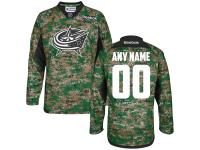 Columbus Blue Jackets Reebok Veteran's Day Custom Practice Jersey - Digital Camo