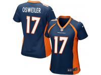 Denver Broncos Brock Osweiler Women's Alternate Jersey - Navy Blue Nike NFL #17 Game