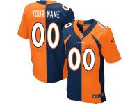 Denver Broncos Customized Men's Jersey - Team/Alternate Two Tone Nike NFL Elite