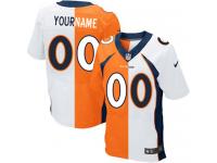 Denver Broncos Customized Men's Jersey - Team/Road Two Tone Nike NFL Elite