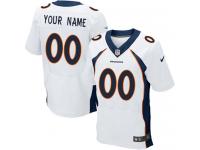 Denver Broncos Customized Men's Road Jersey - White Nike NFL Elite