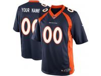 Denver Broncos Customized Youth Alternate Jersey - Navy Blue Nike NFL Elite