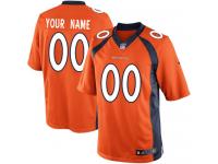 Denver Broncos Customized Youth Home Jersey - Orange Nike NFL Limited