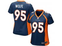 Denver Broncos Derek Wolfe Women's Alternate Jersey - Navy Blue Nike NFL #95 Game