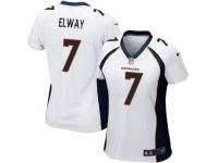 Denver Broncos John Elway Women's Road Jersey - White Nike NFL #7 Game