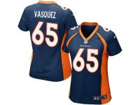 Denver Broncos Louis Vasquez Women's Alternate Jersey - Navy Blue Nike NFL #65 Game