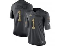 Denver Broncos Marquette King Men's Limited Black Nike Jersey - #1 NFL 2016 Salute to Service