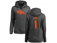 Denver Broncos Marquette King Women's Ash Nike - #1 NFL Pullover Hoodie One Color