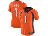 Denver Broncos Marquette King Women's Limited Orange Nike Jersey - #1 NFL Vapor Untouchable Home