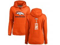 Denver Broncos Marquette King Women's Orange Nike - #1 NFL Pullover Hoodie Backer