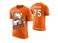 Denver Broncos Menelik Watson #75 Orange Cartoon And Comic Artistic Painting T-Shirt