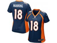 Denver Broncos Peyton Manning Women's Alternate Jersey - Navy Blue Nike NFL #18 Game