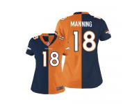 Denver Broncos Peyton Manning Women's Jersey - Alternate/Team Two Tone Nike NFL #18 Game