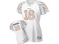 Denver Broncos Peyton Manning Women's Jersey - White Zebra Field Flirt Nike NFL #18 Game