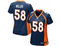 Denver Broncos Von Miller Women's Alternate Jersey - Navy Blue Nike NFL #58 Game