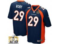 Game Bradley Roby Youth Jersey - Denver Broncos #29 Alternate Navy Blue Super Bowl 50 Bound Nike NFL