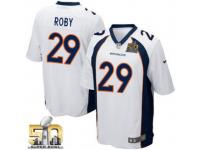 Game Bradley Roby Youth Jersey - Denver Broncos #29 Road White Super Bowl 50 Bound Nike NFL