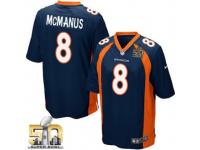 Game Brandon McManus Youth Jersey - Denver Broncos #8 Alternate Navy Blue Super Bowl 50 Bound Nike NFL