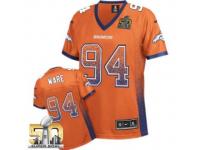 Game DeMarcus Ware WoMen Jersey - Denver Broncos #94 Drift Fashion Orange Super Bowl 50 Bound Nike NFL