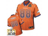 Game Demaryius Thomas Men Jersey - Denver Broncos #88 Drift Fashion Orange Super Bowl 50 Bound Nike NFL