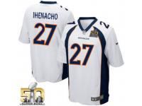 Game Duke Ihenacho Youth Jersey - Denver Broncos #27 Road White Super Bowl 50 Bound Nike NFL