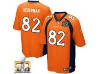 Game Jeff Heuerman Men Jersey - Denver Broncos #82 Home Orange Super Bowl 50 Bound Nike NFL