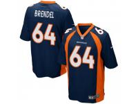 Game Men's Jake Brendel Denver Broncos Nike Alternate Jersey - Navy Blue