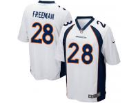 Game Men's Royce Freeman White Road Jersey NFL Nike Denver Broncos #28