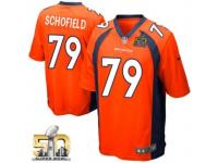 Game Michael Schofield Men Jersey - Denver Broncos #79 Home Orange Super Bowl 50 Bound Nike NFL