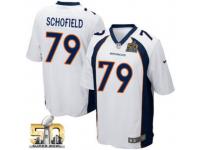 Game Michael Schofield Men Jersey - Denver Broncos #79 Road White Super Bowl 50 Bound Nike NFL