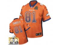 Game Owen Daniels Men Jersey - Denver Broncos #81 Drift Fashion Orange Super Bowl 50 Bound Nike NFL