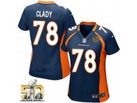 Game Ryan Clady WoMen Jersey - Denver Broncos #78 Alternate Navy Blue Super Bowl 50 Bound Nike NFL